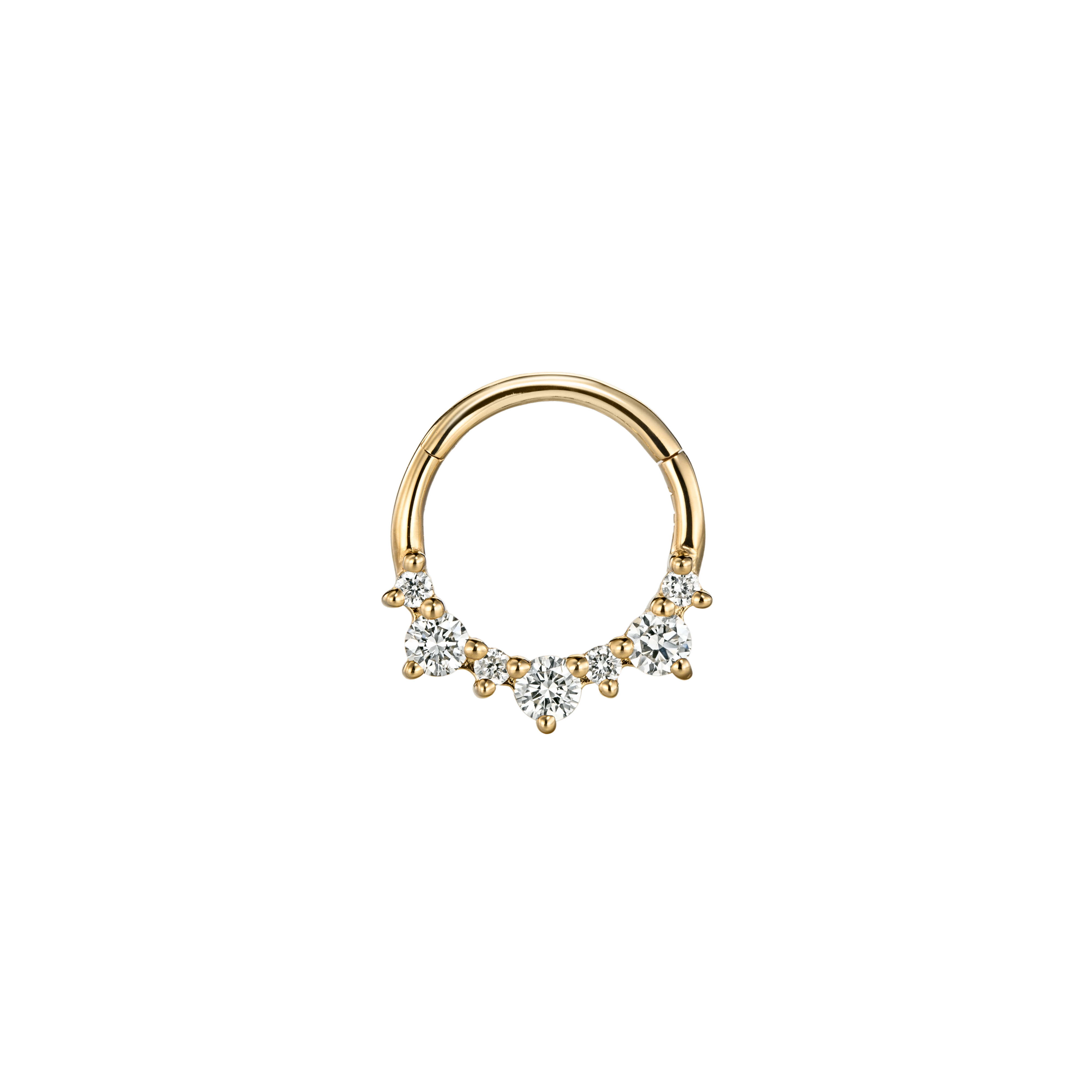 LINDA - Gold & Diamond Hoop Earring
